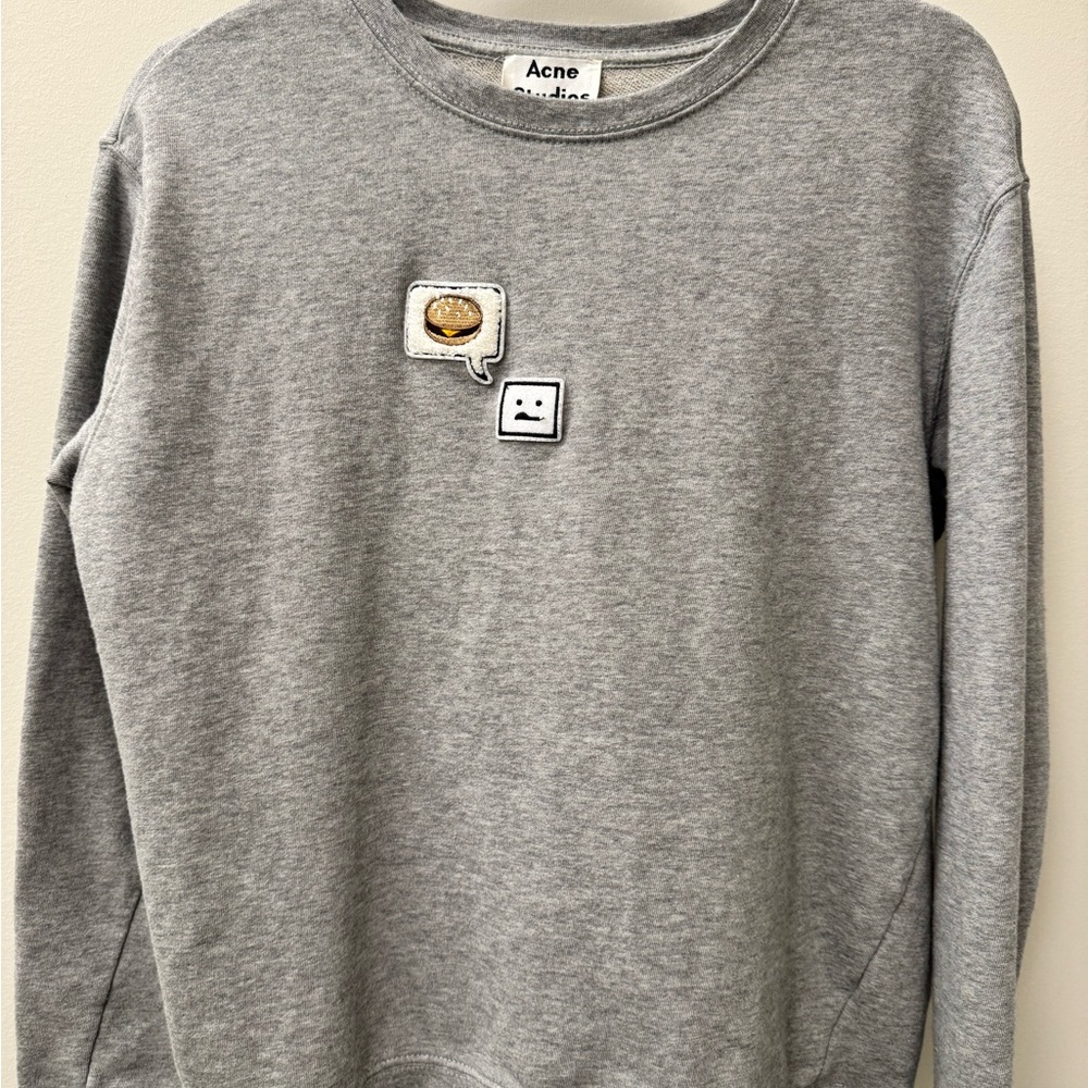 Acne Gray Crew Neck Sweater